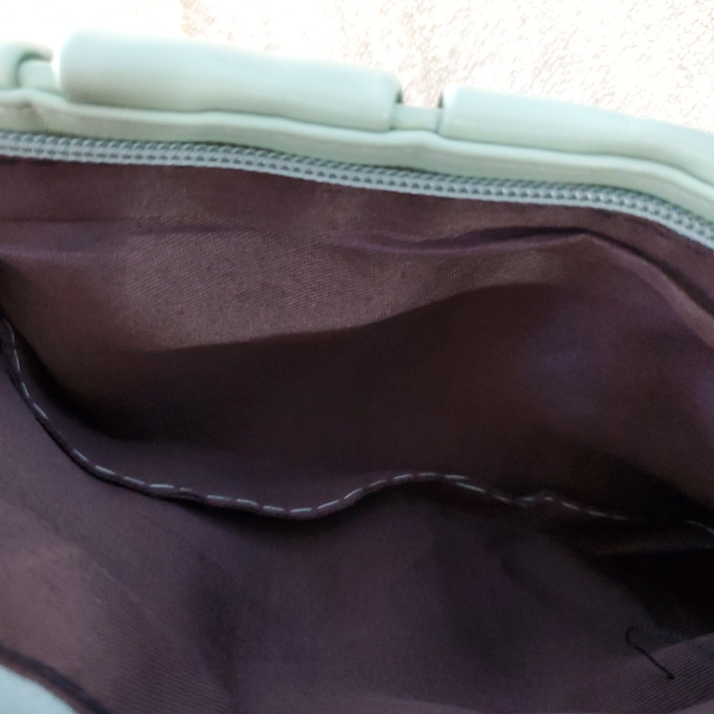 Mint Green Ruched Handbag - Picture 6 of 8